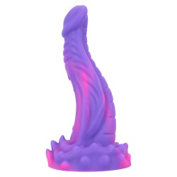 mixed color liquid silicone dildo e