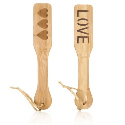 bamboo spanking paddle with heart or love